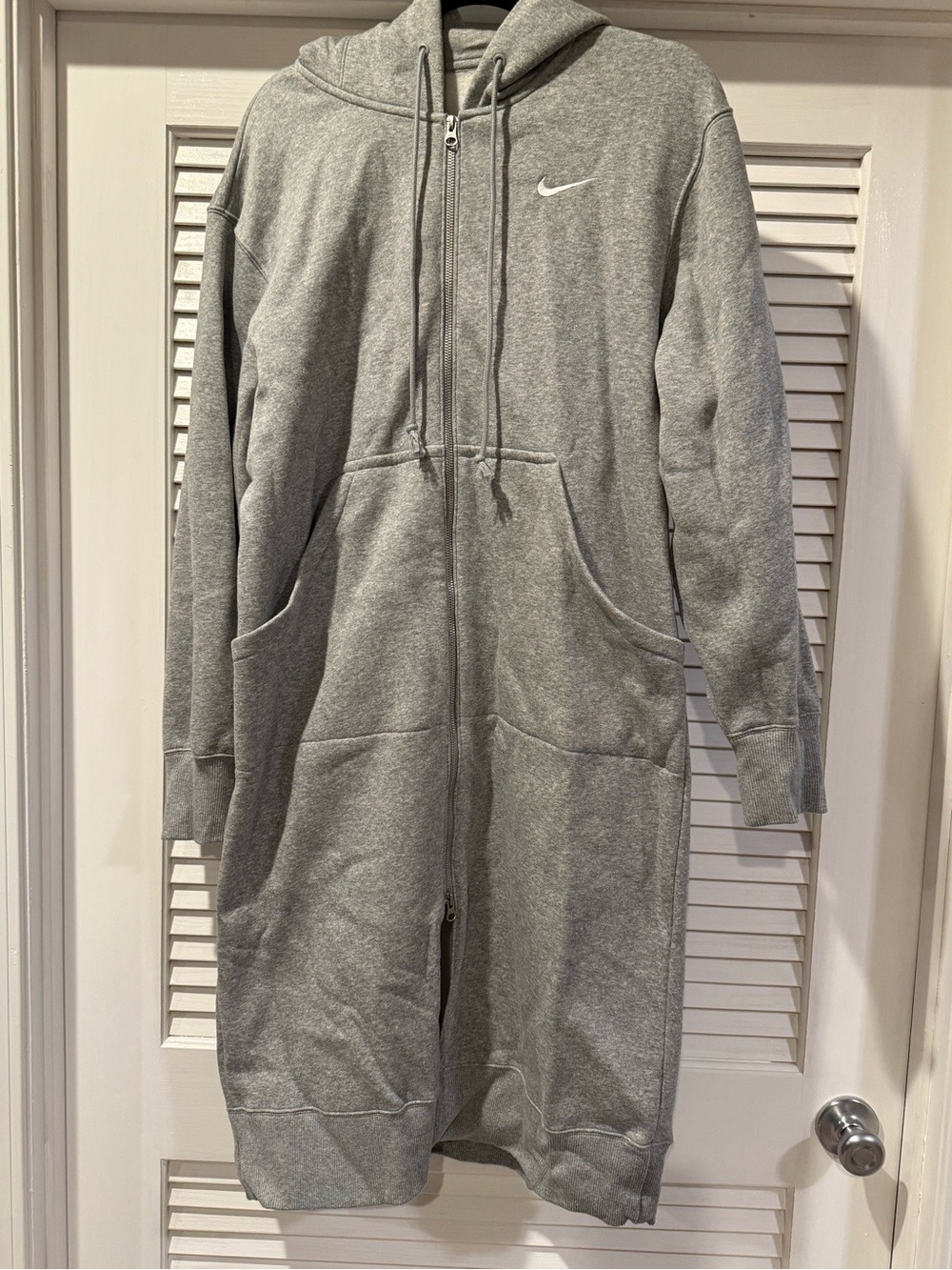 Nike Gray Zip-Up Long Hoodie